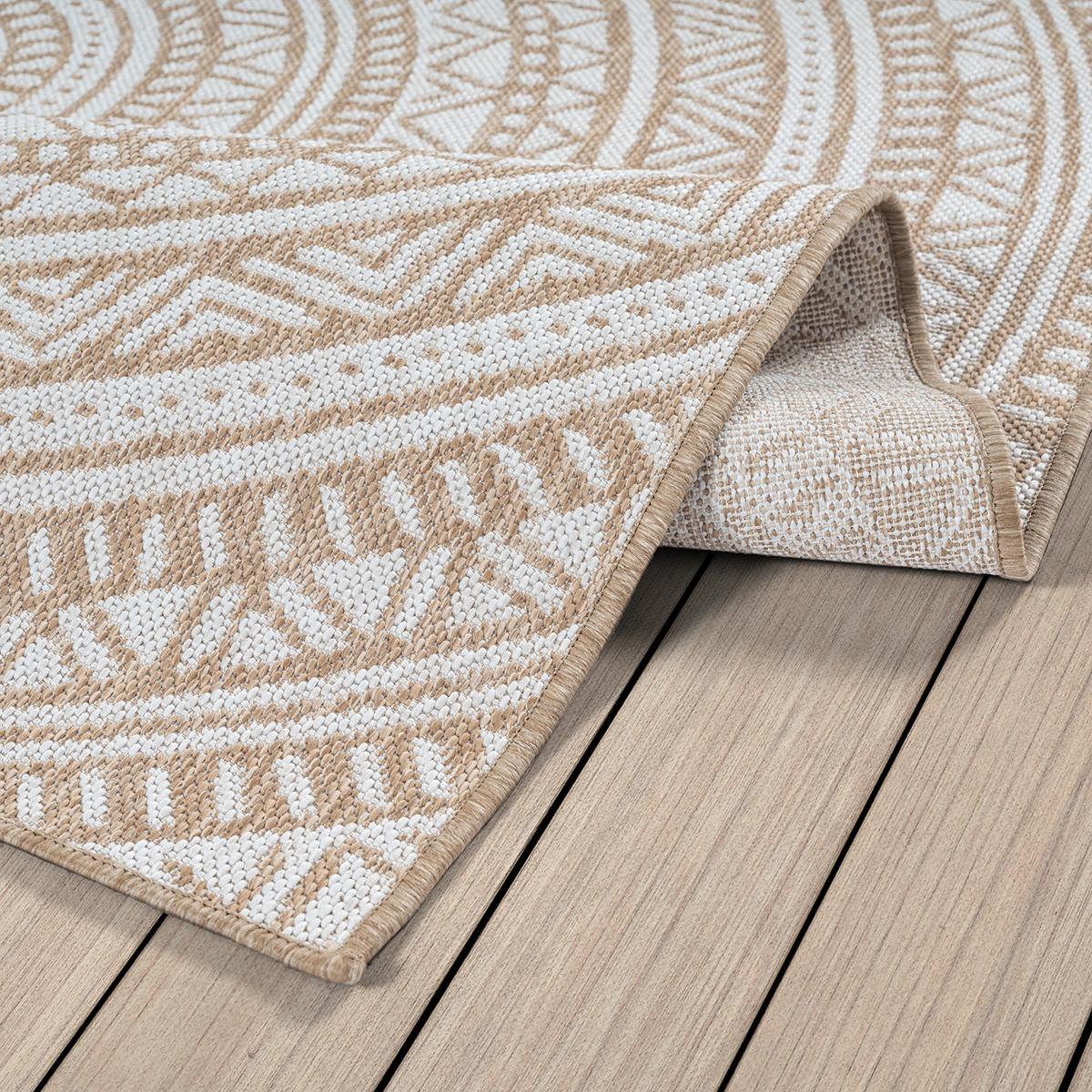 FLACHWEBTEPPICH Orientalisch BORNO Polypropylen Natur 160 x 220 cm - Beige, Textil (160/220cm) - KADIMA DESIGN