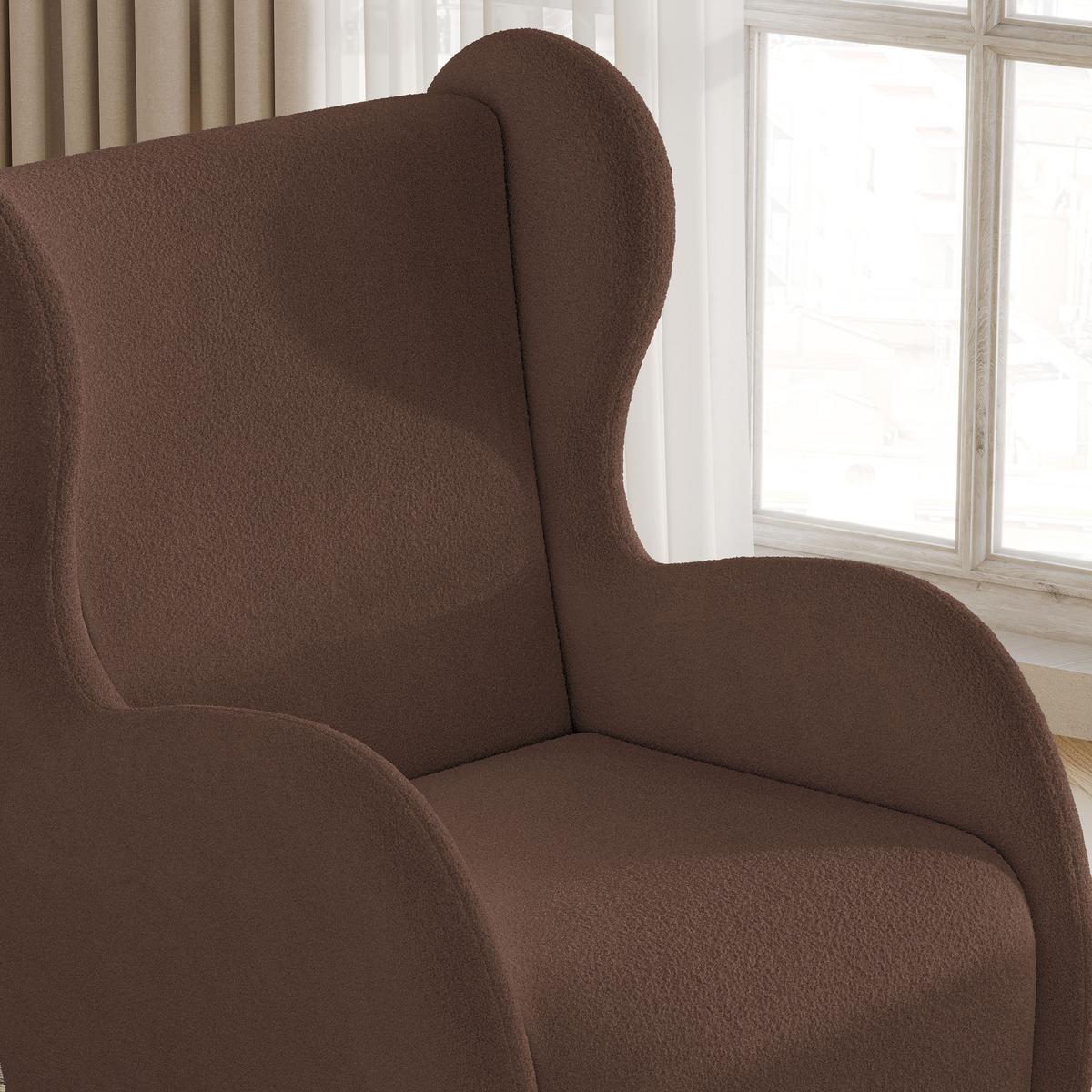 SESSEL MASTI Polstersessel Loungesessel ergonomisch, Braun - Braun, Holzwerkstoff/Kunststoff (74/100/86cm) - MASSENO
