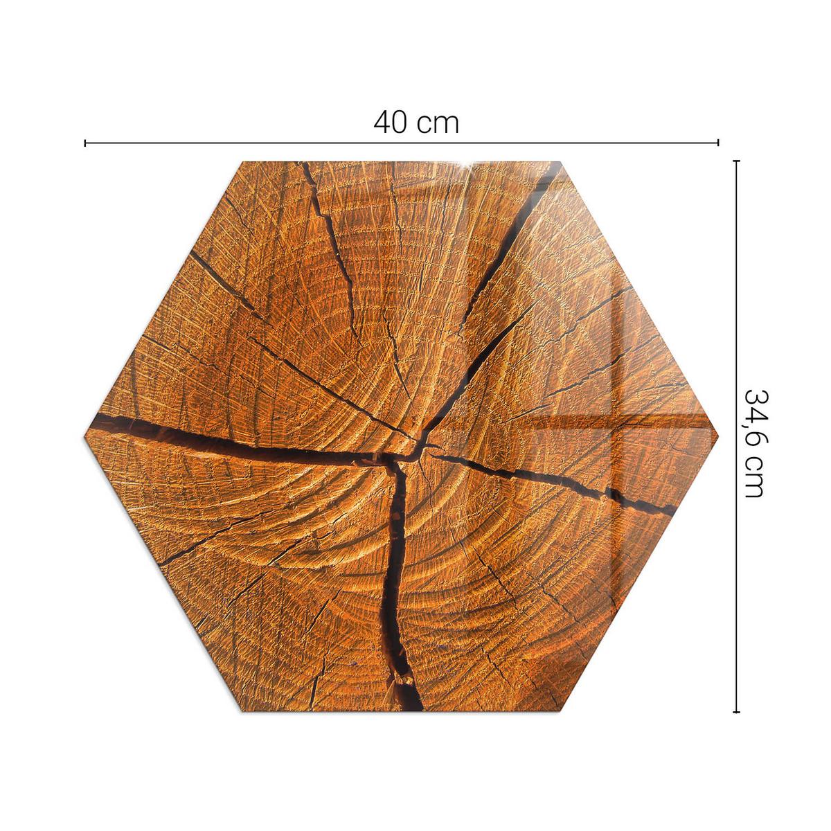 GLASPLATTE für Kamin h40 cm - Orange, Glas (40/40/0.4cm) - TULUP