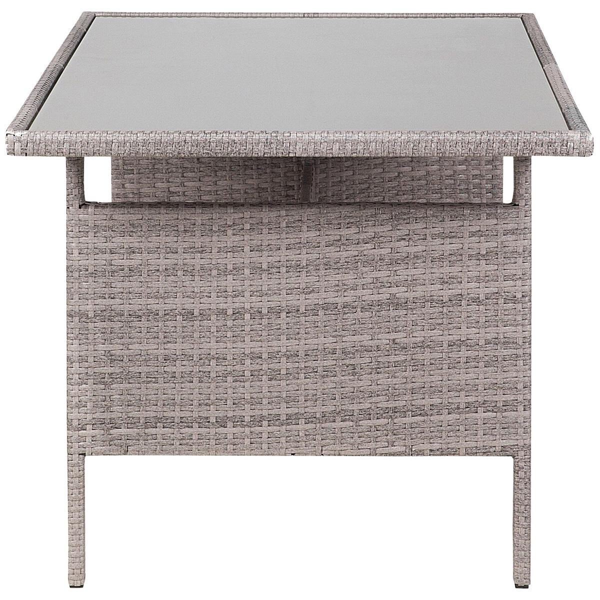 GARTENTISCH Grau Viterbo - Grau, Kunststoff (145/80/74cm) - Beliani