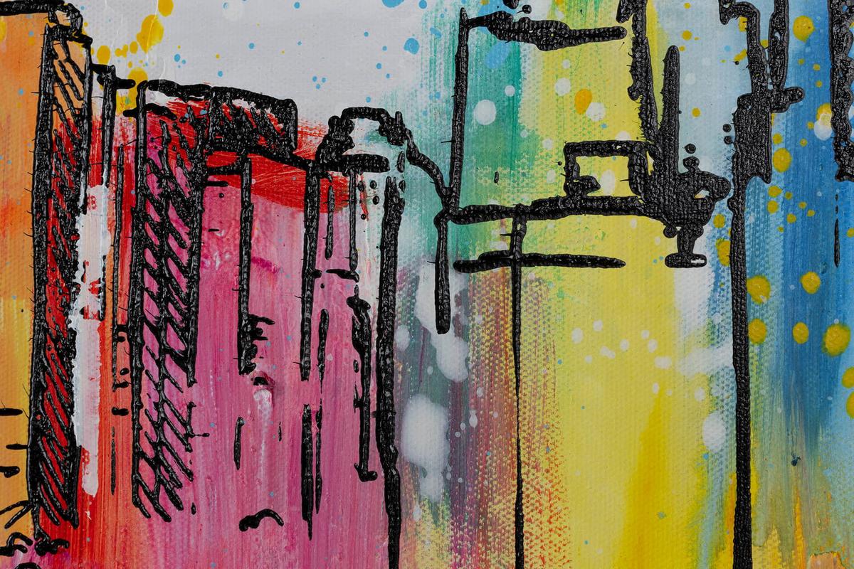 ACRYLBILD HANDGEMALT 120/60 cm - Grau, Holz/Textil (120/60cm) - KUNSTLOFT