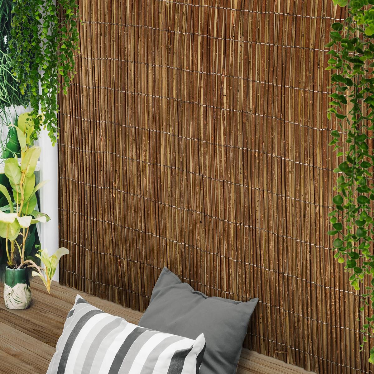 SICHTSCHUTZZAUN SolVision W79 500/120 cm Weide - Naturfarben, Kunststoff (500/120cm) - Sol Royal