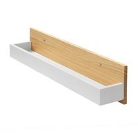 WANDREGAL in Weiß- und Holzoptik 10/12/60 cm - Weiß, Holzwerkstoff (10/12/15cm) - Calicosy