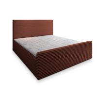 BOXBETT BRENTO 180x200 cm mit Matratze und Topper - Braun - Braun, Holz (180/200cm) - MASSENO