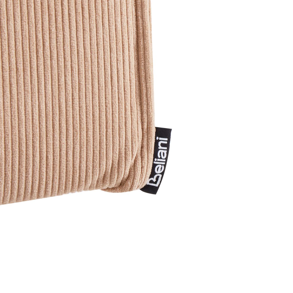 POUF Cord Beige Vinita - Beige, Textil (120/43/55cm) - Beliani