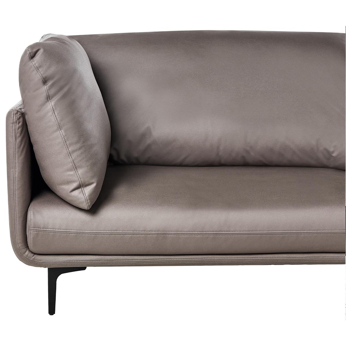 3-SITZER-SOFA Stoff Braun Revsnes - Braun, Textil (242/86/81cm) - Beliani