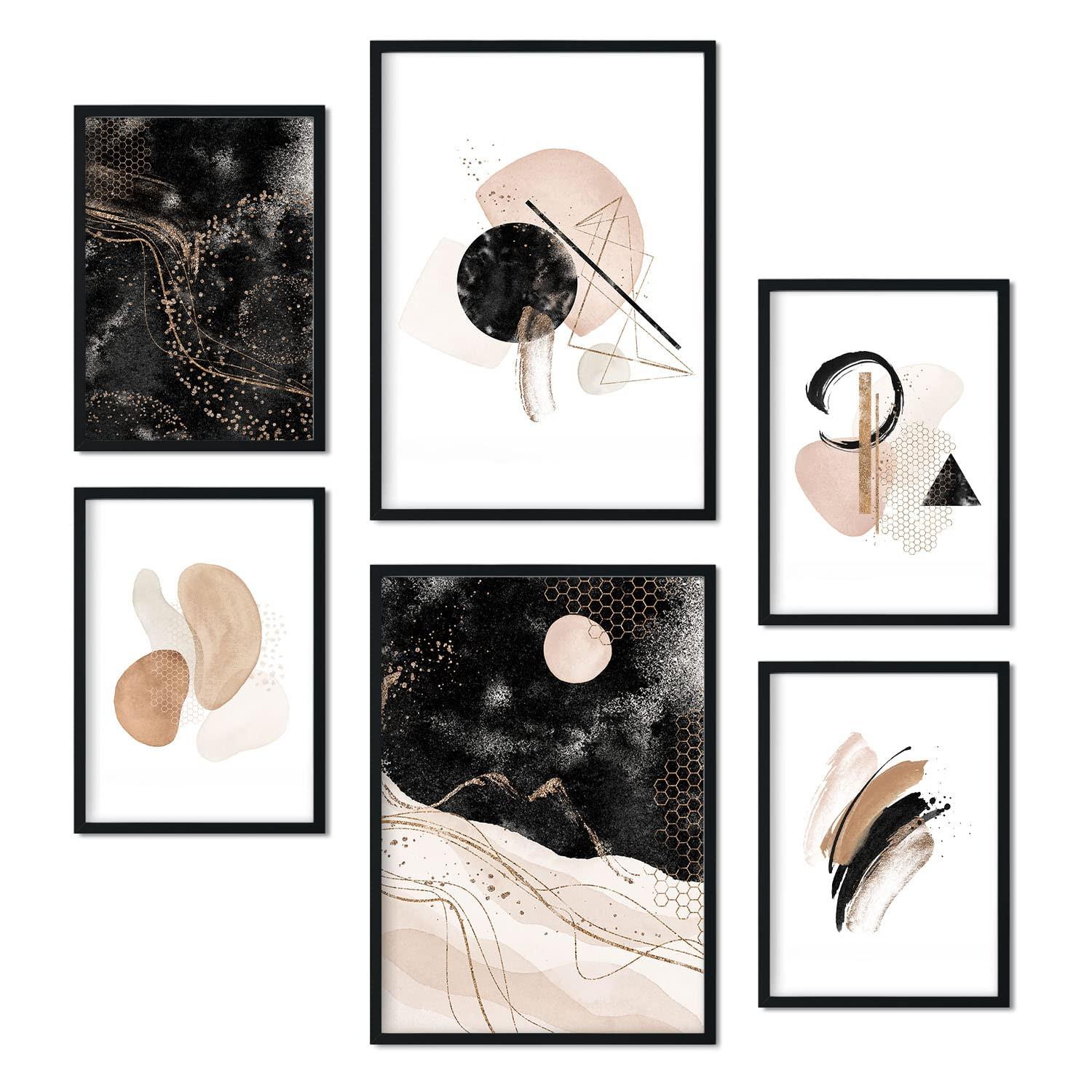 POSTER Set Mit 6 Abstrakter Traum Sammlung A3 & A4 Rahmenlos - Klar, Papier (29/3cm) - Nacnic