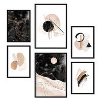 POSTER Set Mit 6 Abstrakter Traum Sammlung A3 & A4 Rahmenlos - Klar, Papier (29/3cm) - Nacnic