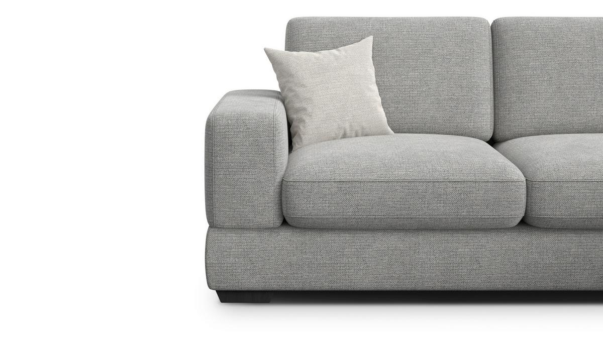 ECKSOFA OTTO 4-Sitzer, grau - Schwarz/Grau, Holz/Textil (279/159cm) - Wozimo