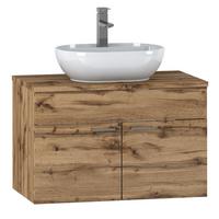 WASCHBECKENUNTERSCHRANK Colorado 2 Schubladen Eiche - 80 x 46 x 52 cm - Eichefarben, Holz (80/52/46cm) - Badplaats
