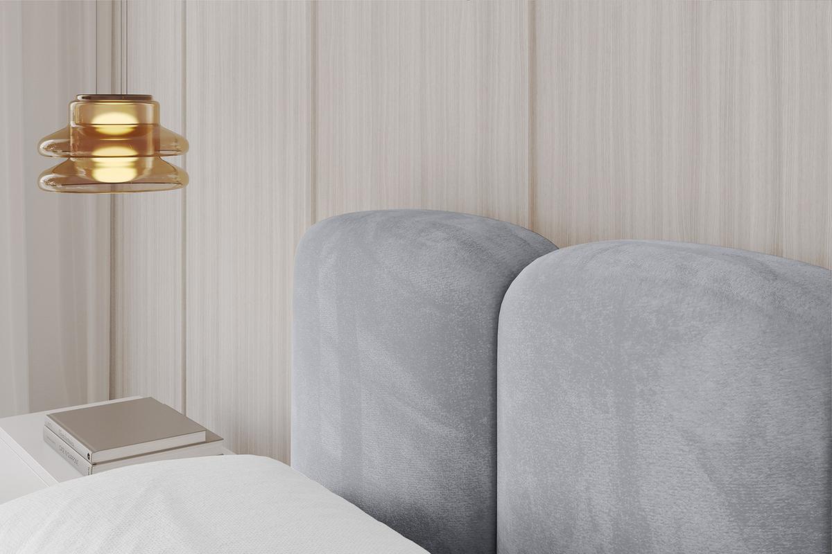 POLSTERBETT mit Bettkasten und Lattenrost, Bett mit Matratze H3/H4 - KALA-v1 180x200 Hellgrau - Hellgrau, Holzwerkstoff/Textil (180/200cm) - ALTDECOR