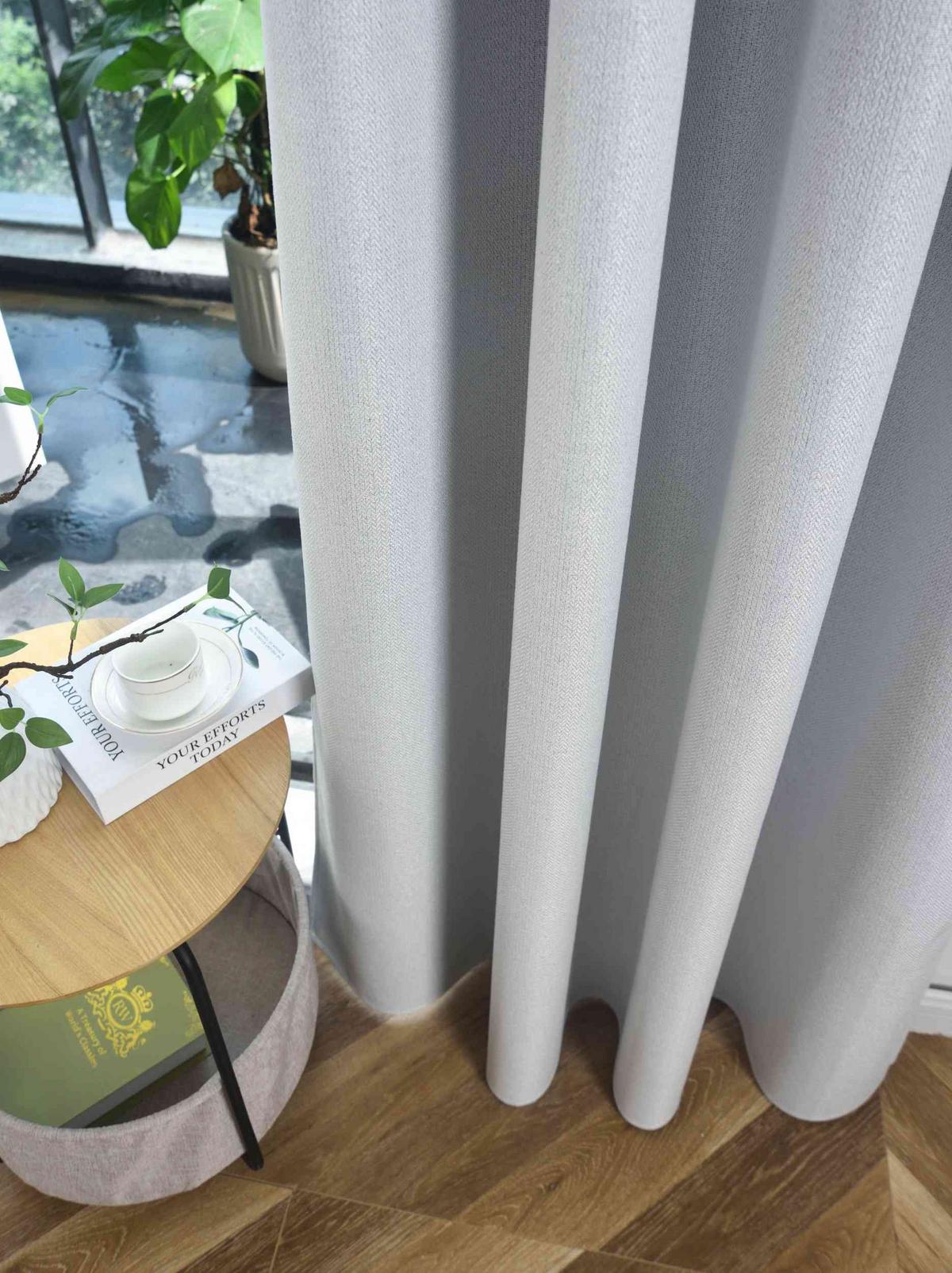 VORHANG MÜNCHEN DARK HxB 225x145 cm Stein - Hellgrau, Textil (145/225/225cm) - Gardinenbox