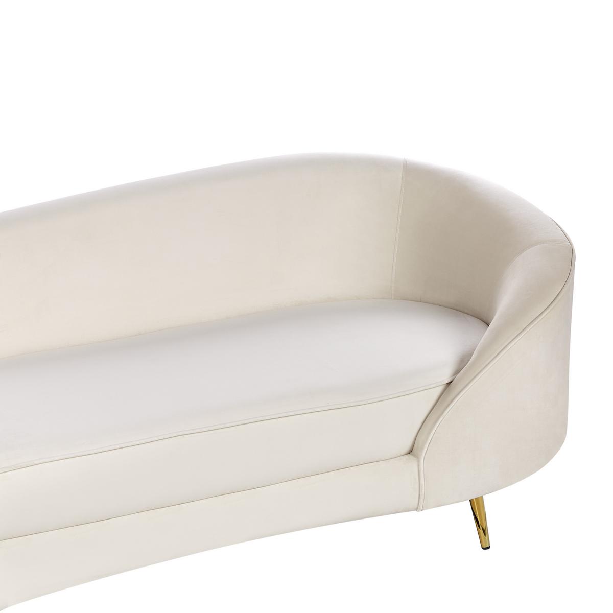SOFA 3-Sitzer Beige Savar - Beige, Textil (183/75/85cm) - Beliani