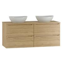 DOPPELWASCHTISCH 120.6cm Viggo Holz - Braun, Holzwerkstoff (120.6/52.2/46.5cm) - Petits-meubles