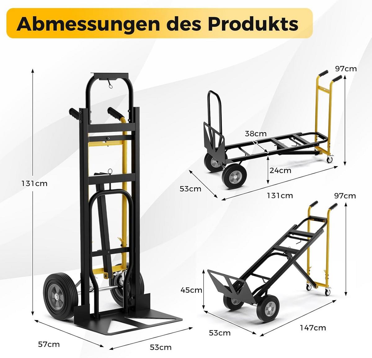 TRITTLEITER Schwarz - Schwarz, Metall (57/131/53cm) - COSTWAY