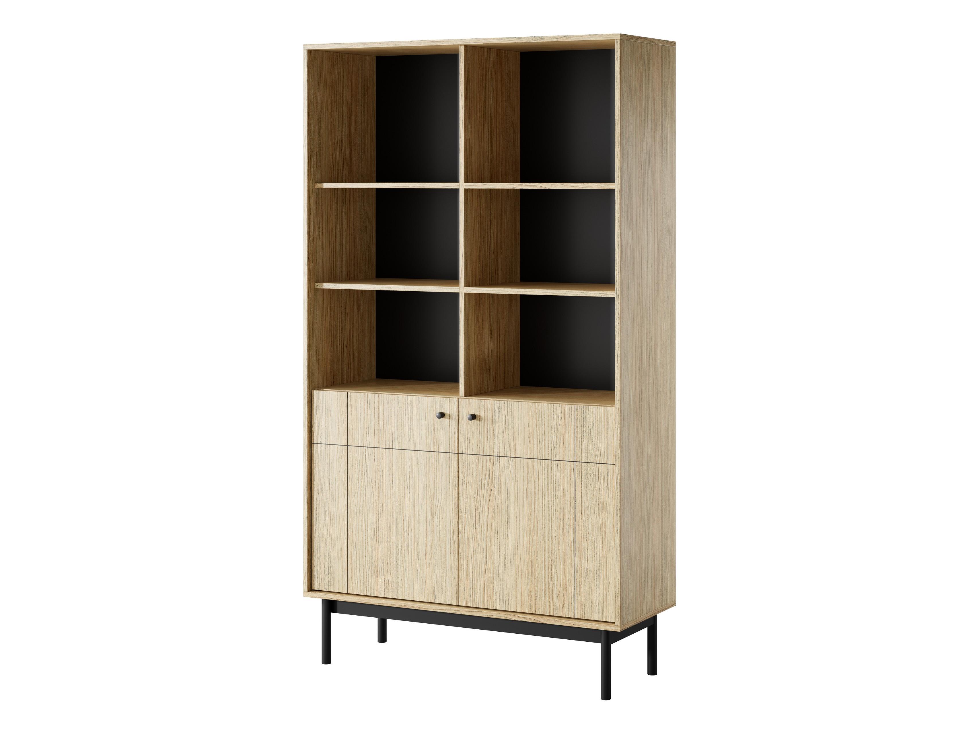 BÜCHERREGAL GIAPPONESE 104x39x185 cm, Regal Eichefarben - Eichefarben, Holzwerkstoff (104/185/39cm) - MASSENO