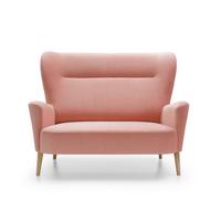 BETTSOFA RYZE Rosa Velours-Stoff - Rosa, Textil (93/110/144cm) - MASSENO