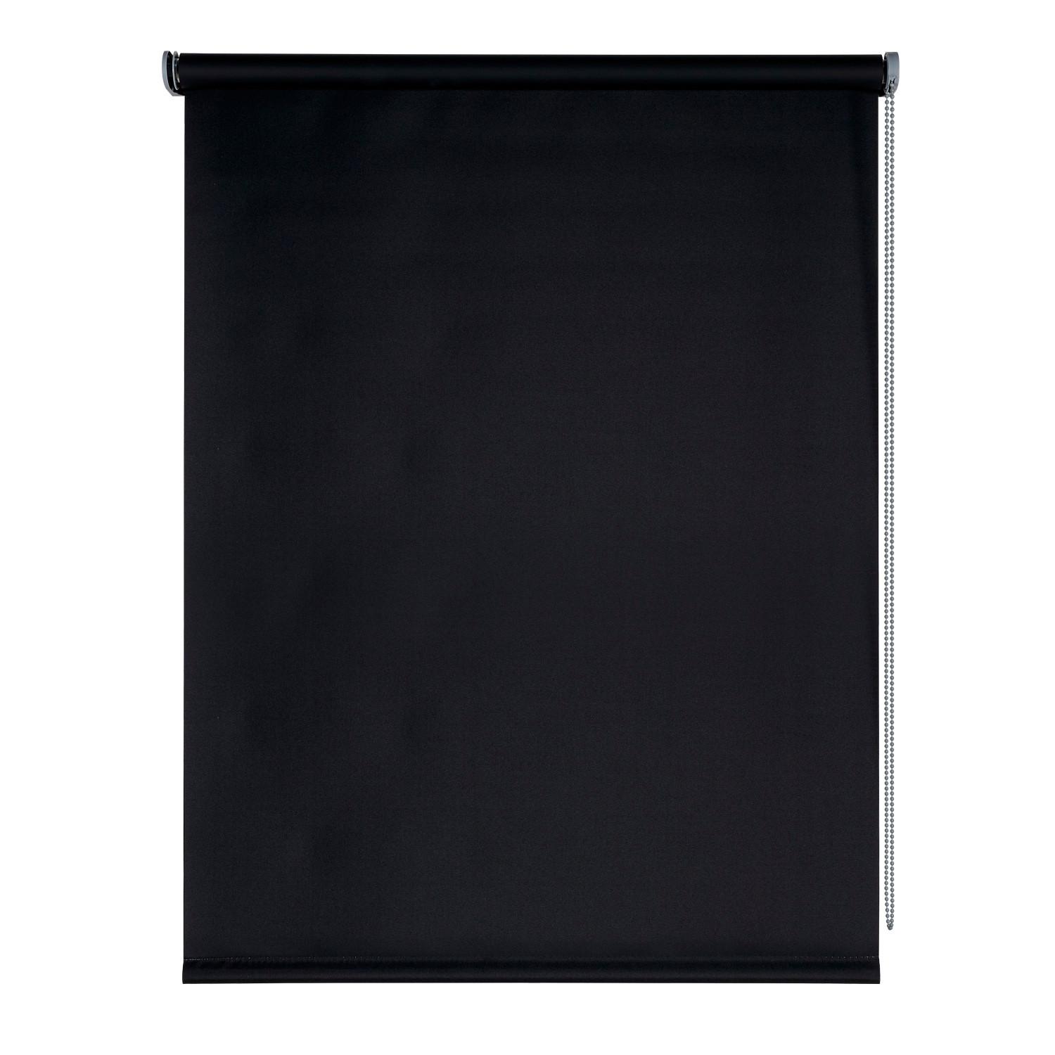 VERDUNKELUNGSROLLO Schwarz, 100x180 cm - Schwarz, Kunststoff (100/180cm) - STORESDECO