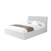 POLSTERBETT mit Bettkasten und Lattenrost, Bett mit Matratze H3/H4 - ILAN 140x200 Weiß - Weiß, Holzwerkstoff/Textil (140/200cm) - ALTDECOR