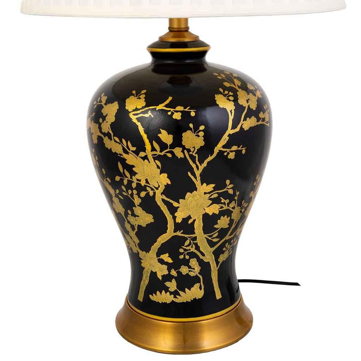LAMPE, schwarz, 24x37cm - Schwarz, Keramik (24/24/37cm) - Wanderlust