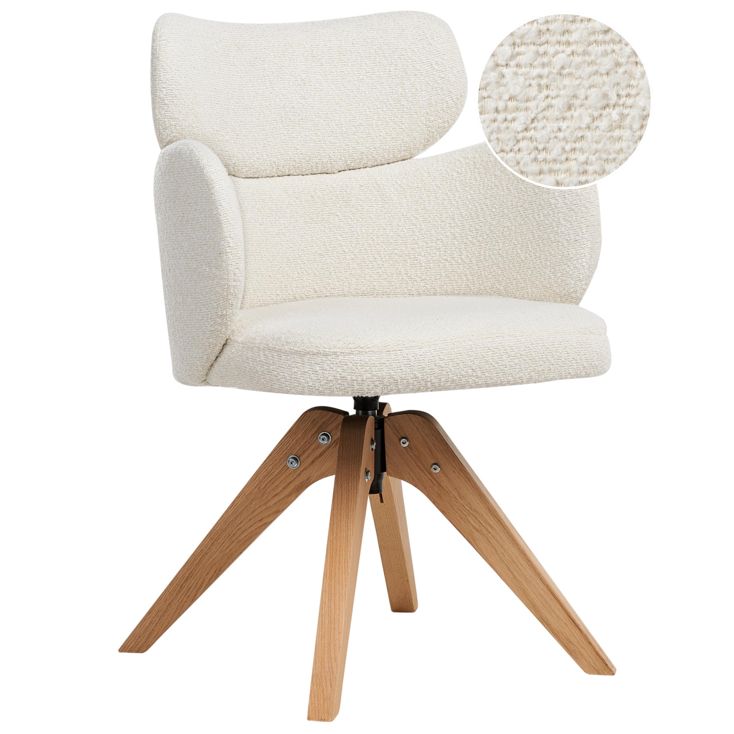 ESSZIMMERSTUHL Beige Marcy - Beige/Braun, Textil (60/85/66cm) - Beliani