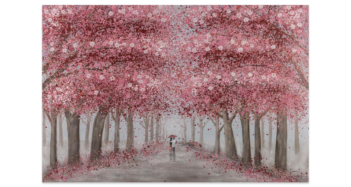ÖLGEMÄLDE 120/80 cm - Pink, Holz/Textil (120/80cm) - KUNSTLOFT