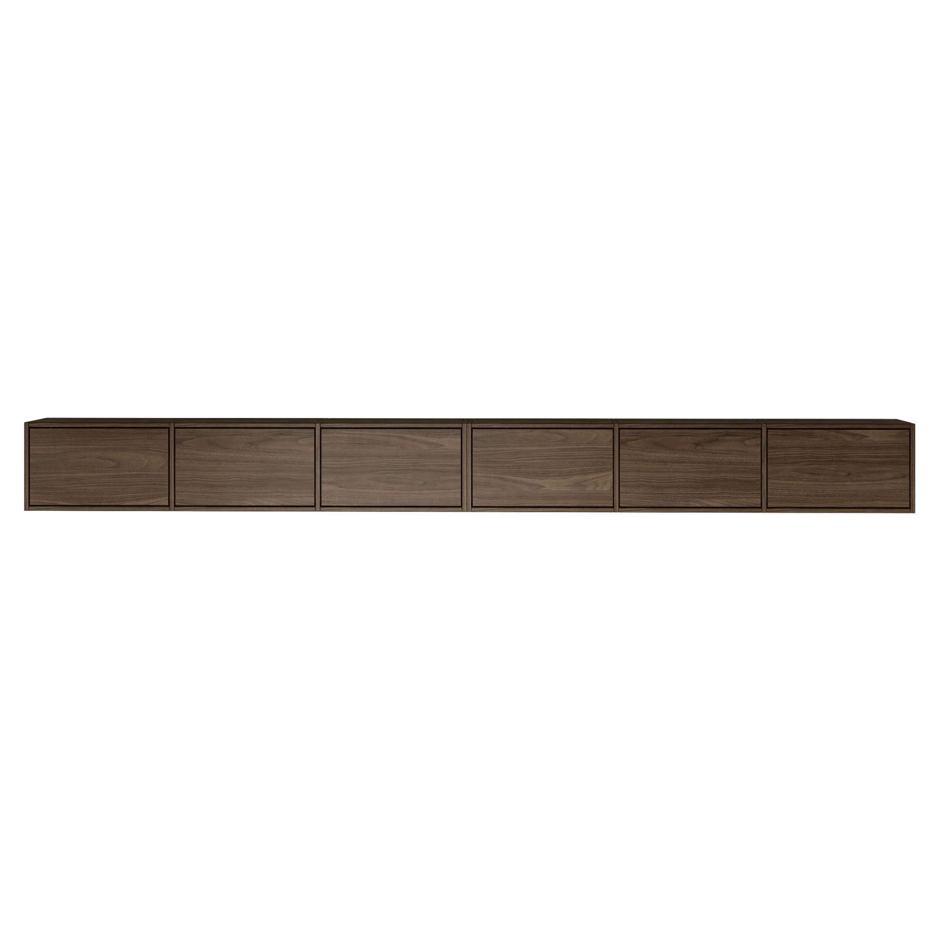 TV-LOWBOARD Framme hängend Walnussoptik Wisconsin 300/30/30 cm - Dunkelbraun, Holzwerkstoff (300.2/30/30cm) - Selsey