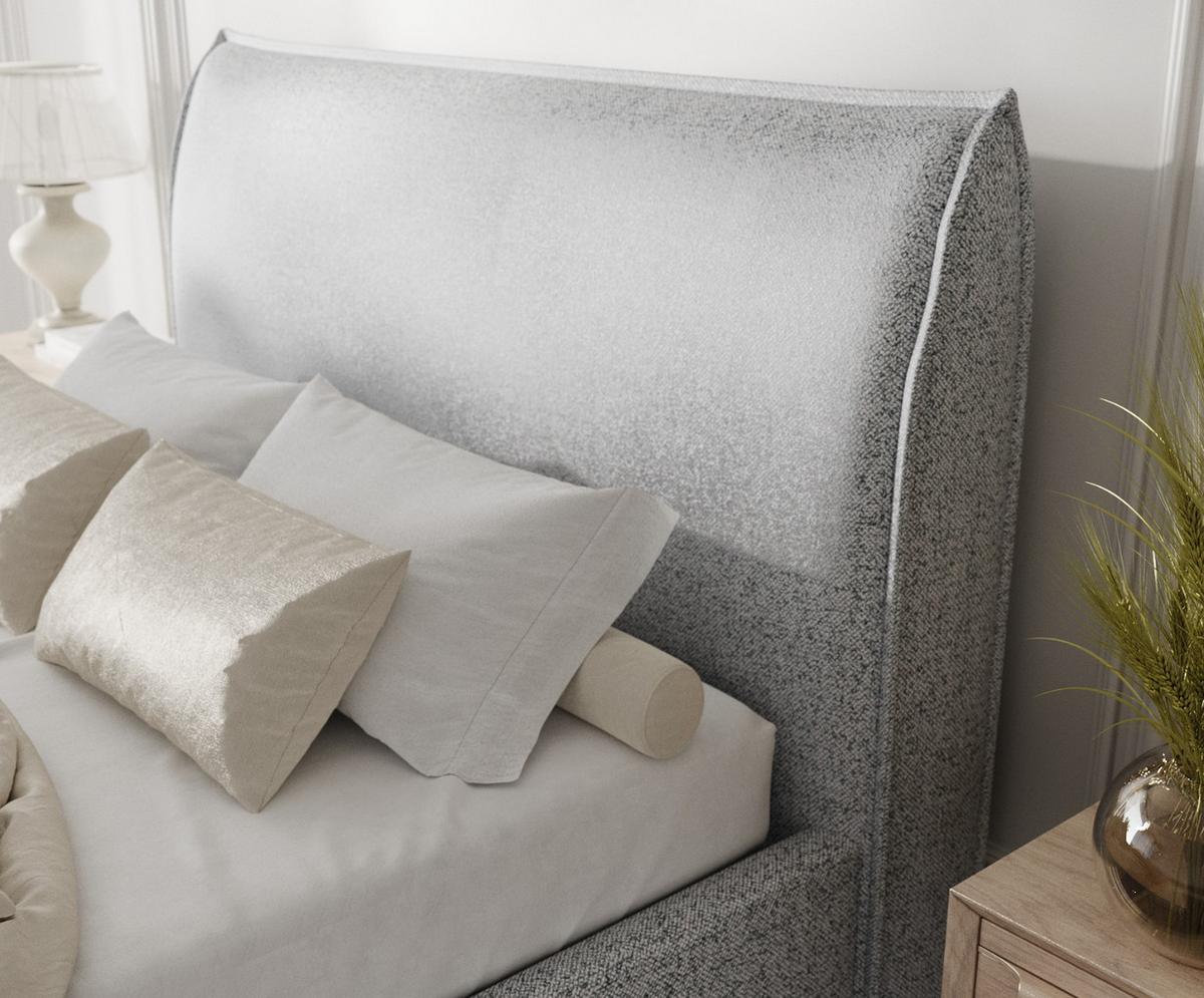 POLSTERBETT Mira 180/200 cm Grau im Riva Stoff - Naturfarben/Grau, Holz/Holzwerkstoff (180/200cm) - AltaBeds