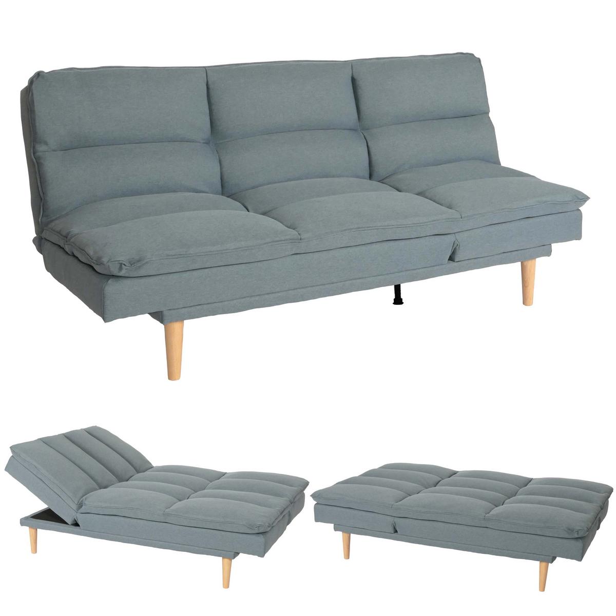 SCHLAFSOFA Blaugrau - Blaugrau, Textil (180/90/110cm) - MCW