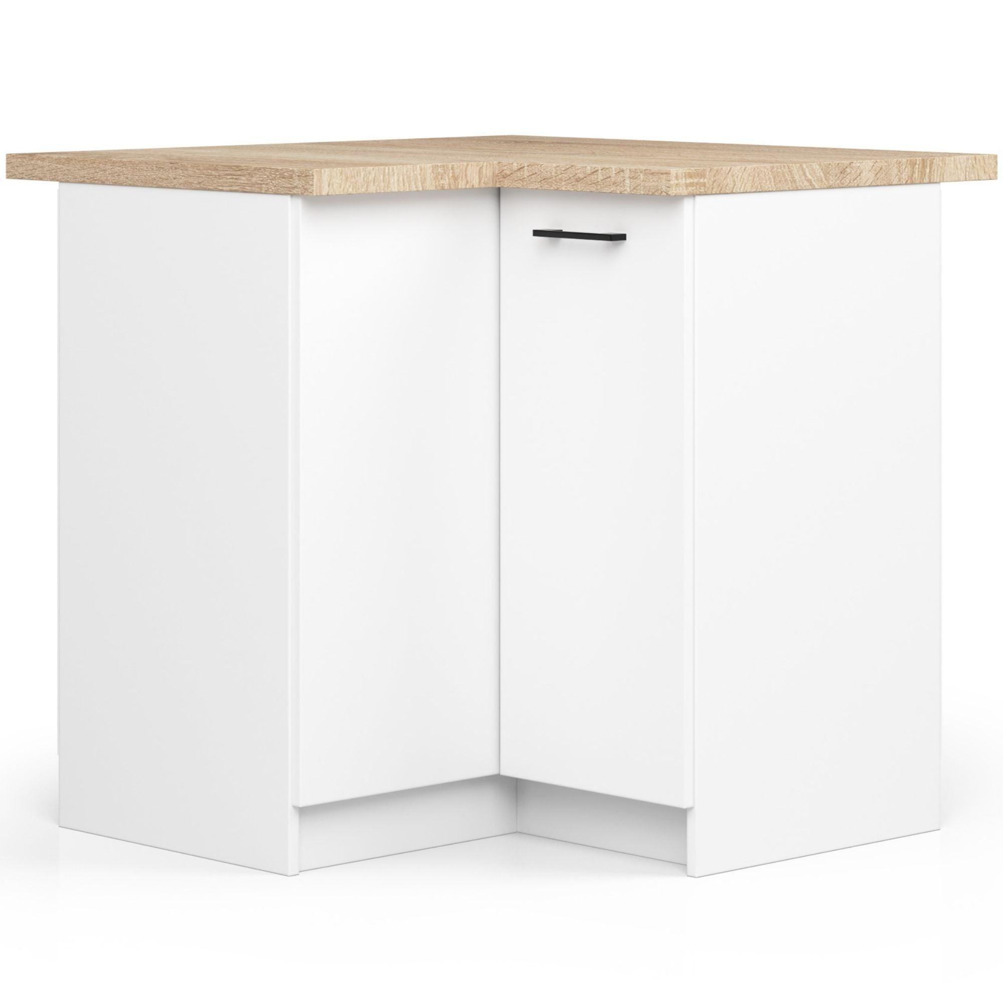 UNTERSCHRANK Weiß 85/90/46 - Weiß, Holzwerkstoff (90/85/46cm) - RAUMHIRSCH FURNITURE