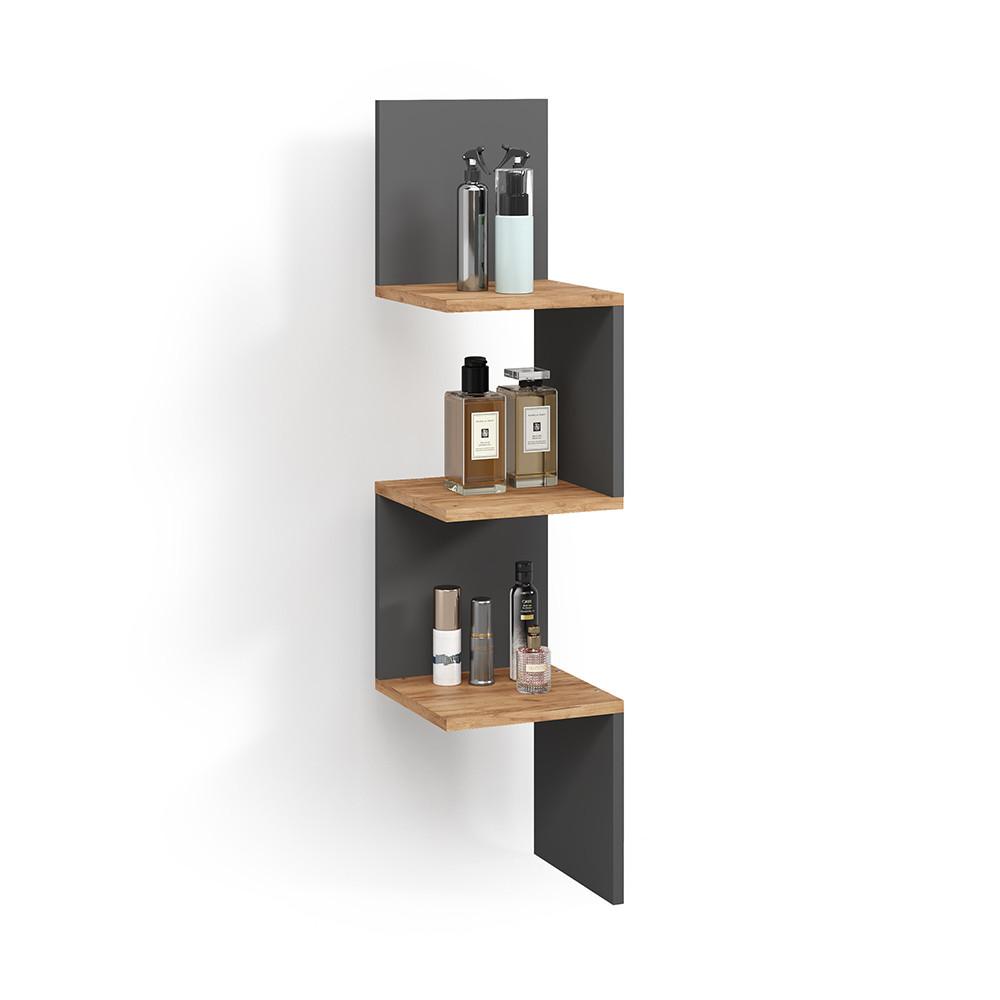 ECKREGAL Vesuvio Anthrazit 28 x 116.4 cm - Anthrazit, Holzwerkstoff (28/116.4/28cm) - Livinity®