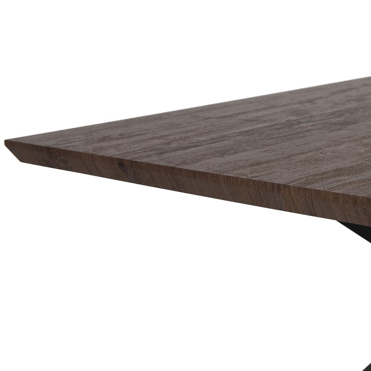ESSTISCH 140/80/75 cm Dunkelbraun, Schwarz Rechteckig Spectra - Dunkelbraun, Holzwerkstoff (140/80/75cm) - Beliani