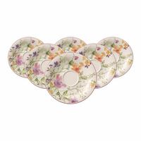 FRÜHSTÜCKSUNTERTASSEN Mariefleur Basic bunt ø 19 cm 6er Set - Multicolor, Keramik (19cm) - Villeroy & Boch