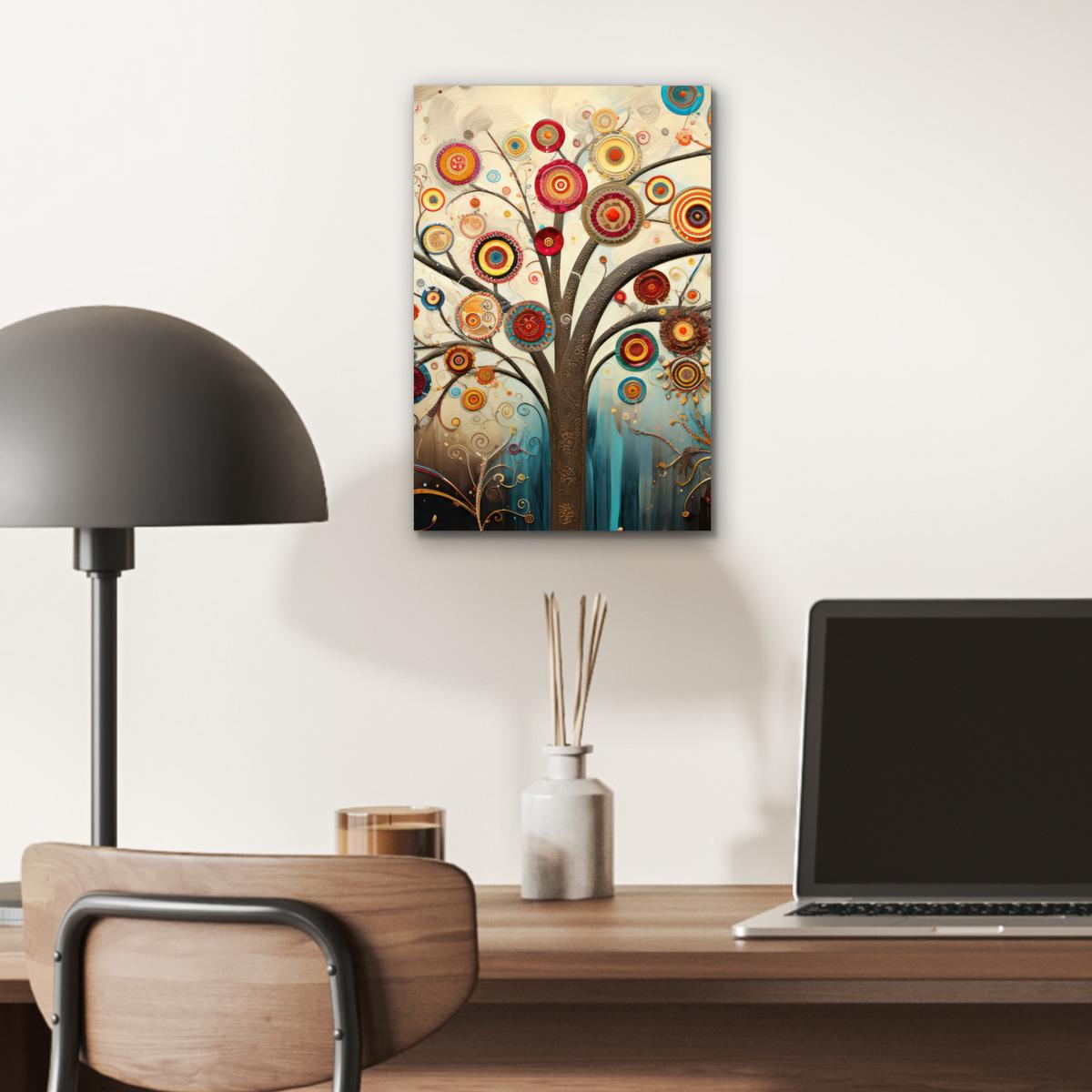 METALLBILD Baum - Baum des Lebens - Farbe 20x30 cm - Braun, Metall (20/30cm) - MuchoWow
