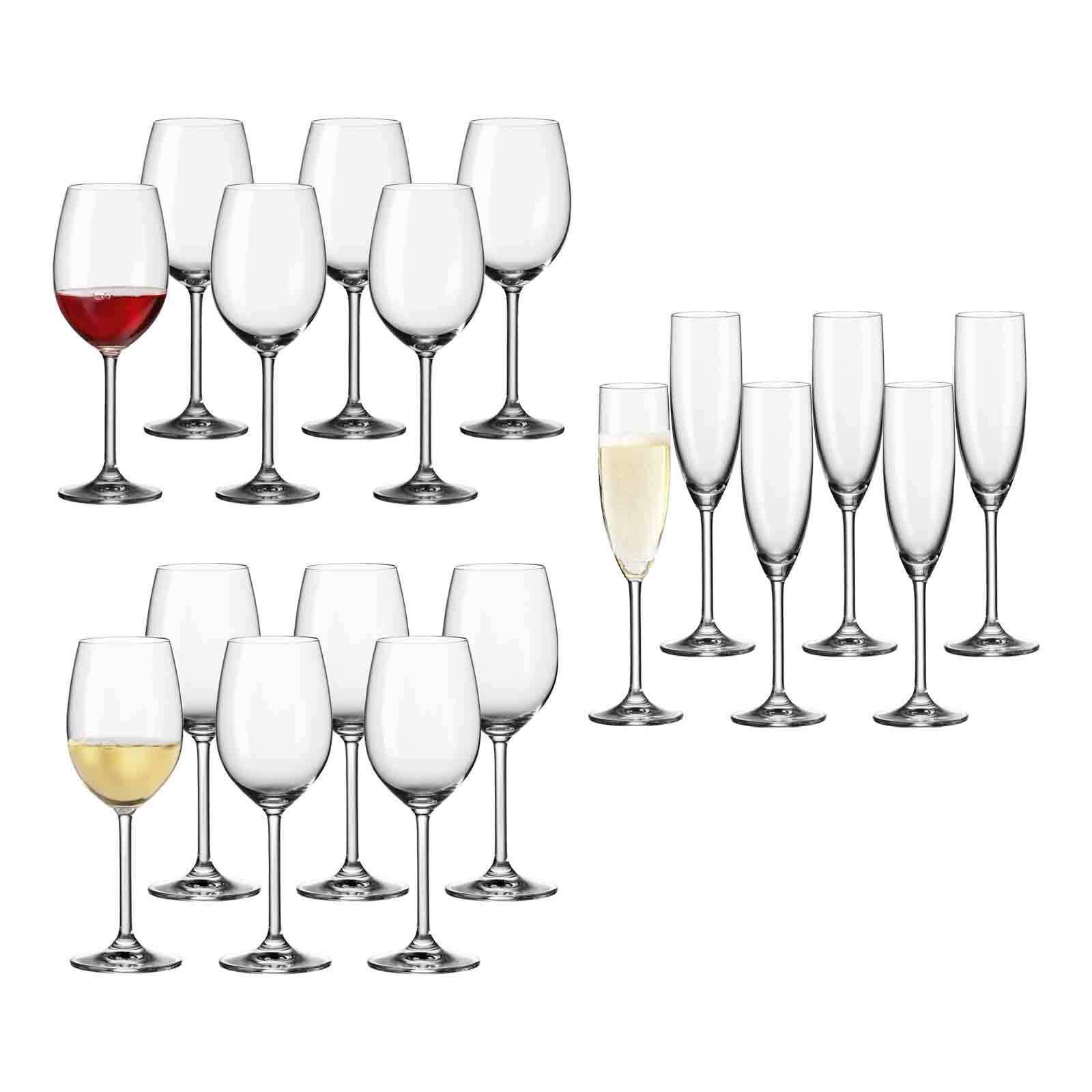 WEIN- UND SEKTGLÄSER Daily transparent 18-tlg. - Transparent, Glas - Leonardo Living