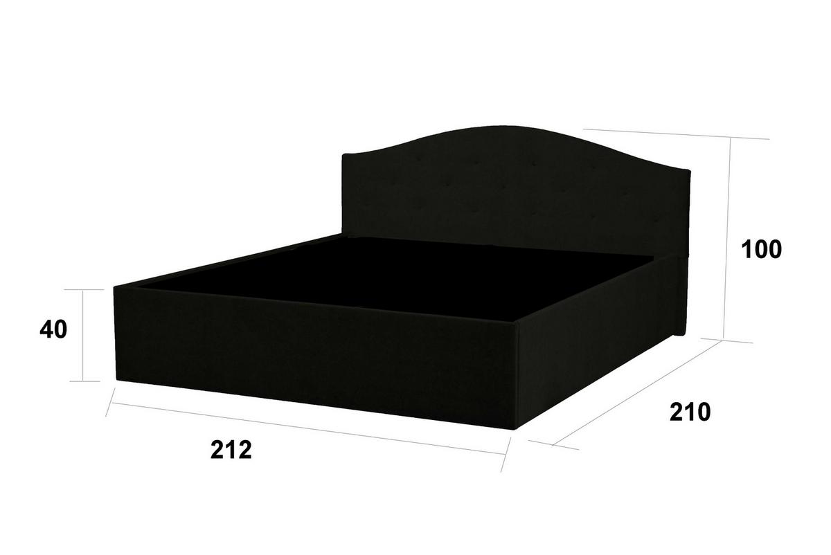 POLSTERBETT Oslo Bordeaux 200 x 200 x 40 cm Stauraum ohne hydraulische Funktion Mit hochwertiger Matratze H2 (bis 100 kg) und Lattenrost - Bordeaux, Holz (200/200cm) - Halmon Schlafkomfort Betten 