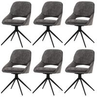ESSZIMMERSTUHL Grau 6er-Set - Dunkelgrau/Grau, Textil (55/87/55cm) - MCW