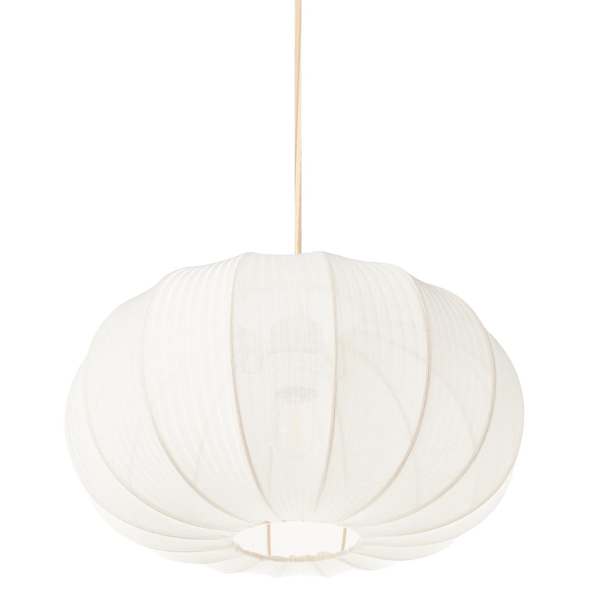 HÄNGELEUCHTE Weiß Tocuyo - Weiß, Textil (36/36/75cm) - Beliani