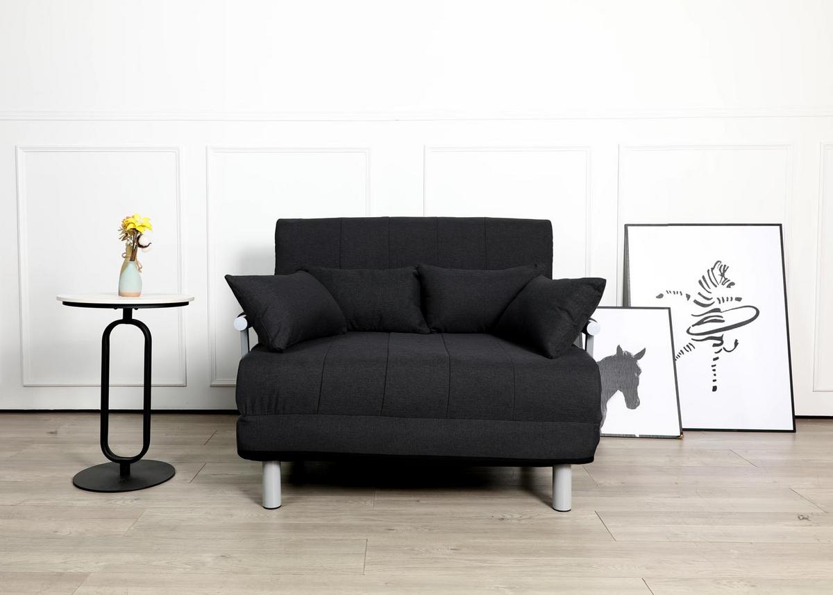 SCHLAFSESSEL Schwarz - Schwarz, Textil (105/80/186cm) - MCW
