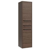 BADEZIMMERSCHRANK Florence mit 2 Türen Walnuss Braun - 30 x 35 x 130 cm - Eichefarben, Holz (30/130/35cm) - Badplaats