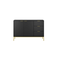 KOMMODE Austin 40/100,4/150 - Goldfarben/Schwarz, Holzwerkstoff (40/100/150cm) - RAUMHIRSCH FURNITURE
