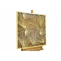 METALLBILD Gold 80/80 cm - Goldfarben, Metall (3/80cm) - KUNSTLOFT