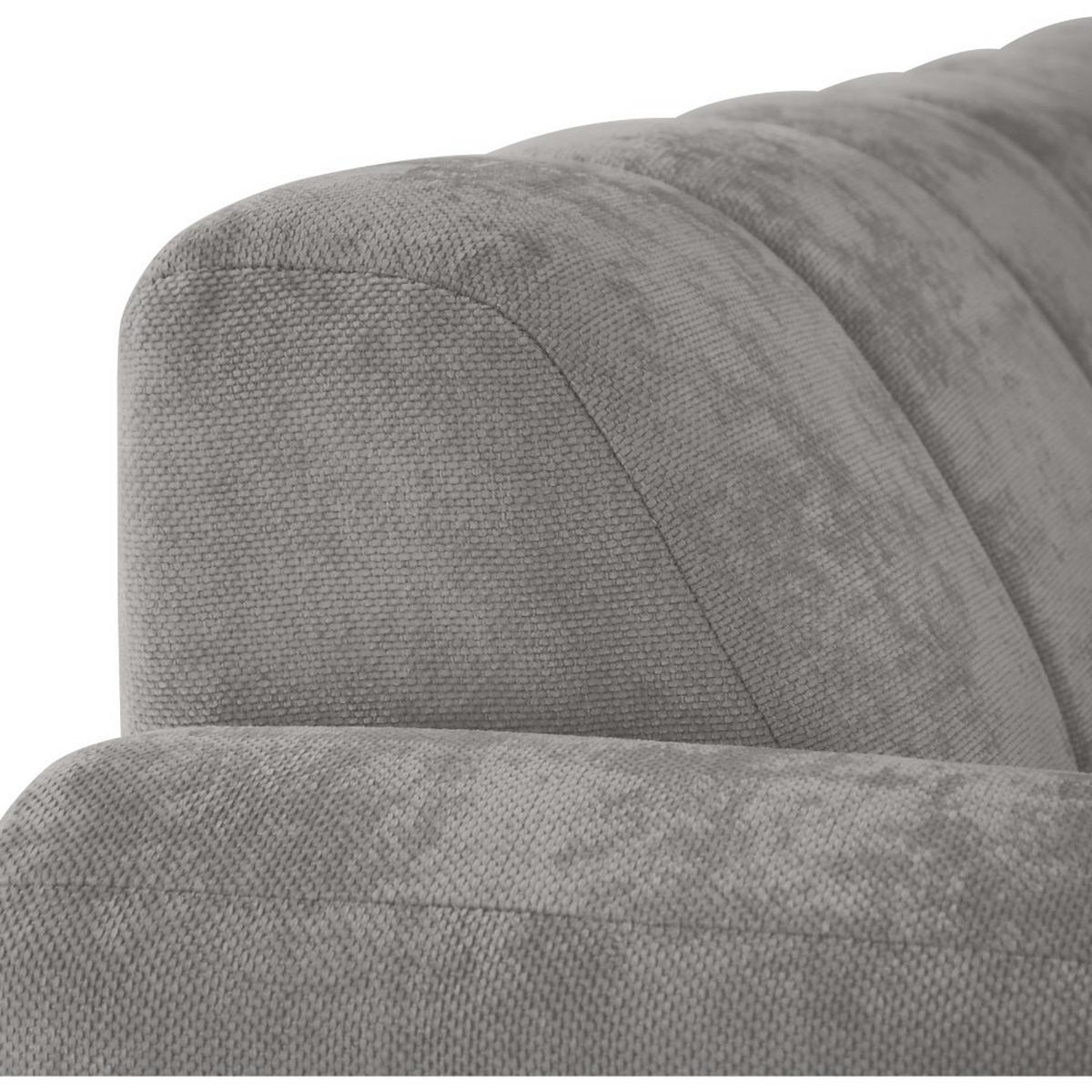 ECKSOFA Volare Mini ohne Schlaffunktion hellgrau, links, Storm-Stoff - Hellgrau/Schwarz, Textil/Metall (256/165cm) - Beautysofa