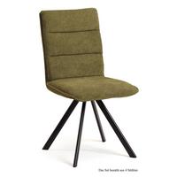 ESSZIMMERSTUHL drehbar (4er-Set) Devan 47x92x60 Schwarz/Olivgrün - Schwarz/Olivgrün, Kunststoff (60/92/47cm) - 58aufmkessel