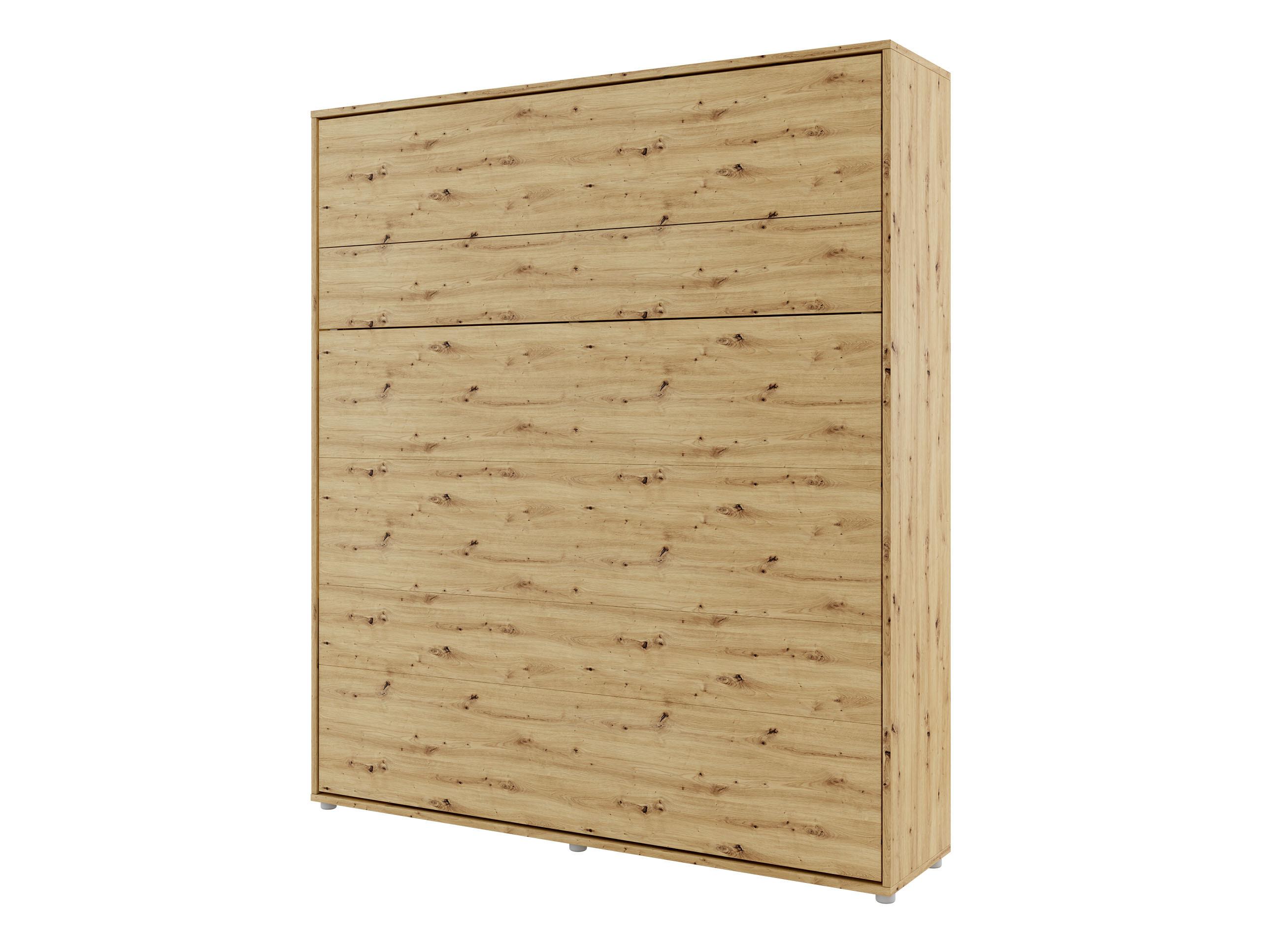 SCHRANKBETT Bed-Concept BC-13 180x200 mit zwei LED-Lampe - Eiche Artisan/Grau, Holz/Holzwerkstoff (180/200cm) - MIRJAN24