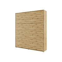 SCHRANKBETT Bed-Concept BC-13 180x200 mit weißer LED Beleuchtung - Eiche Artisan/Grau, Holz/Holzwerkstoff (180/200cm) - MIRJAN24