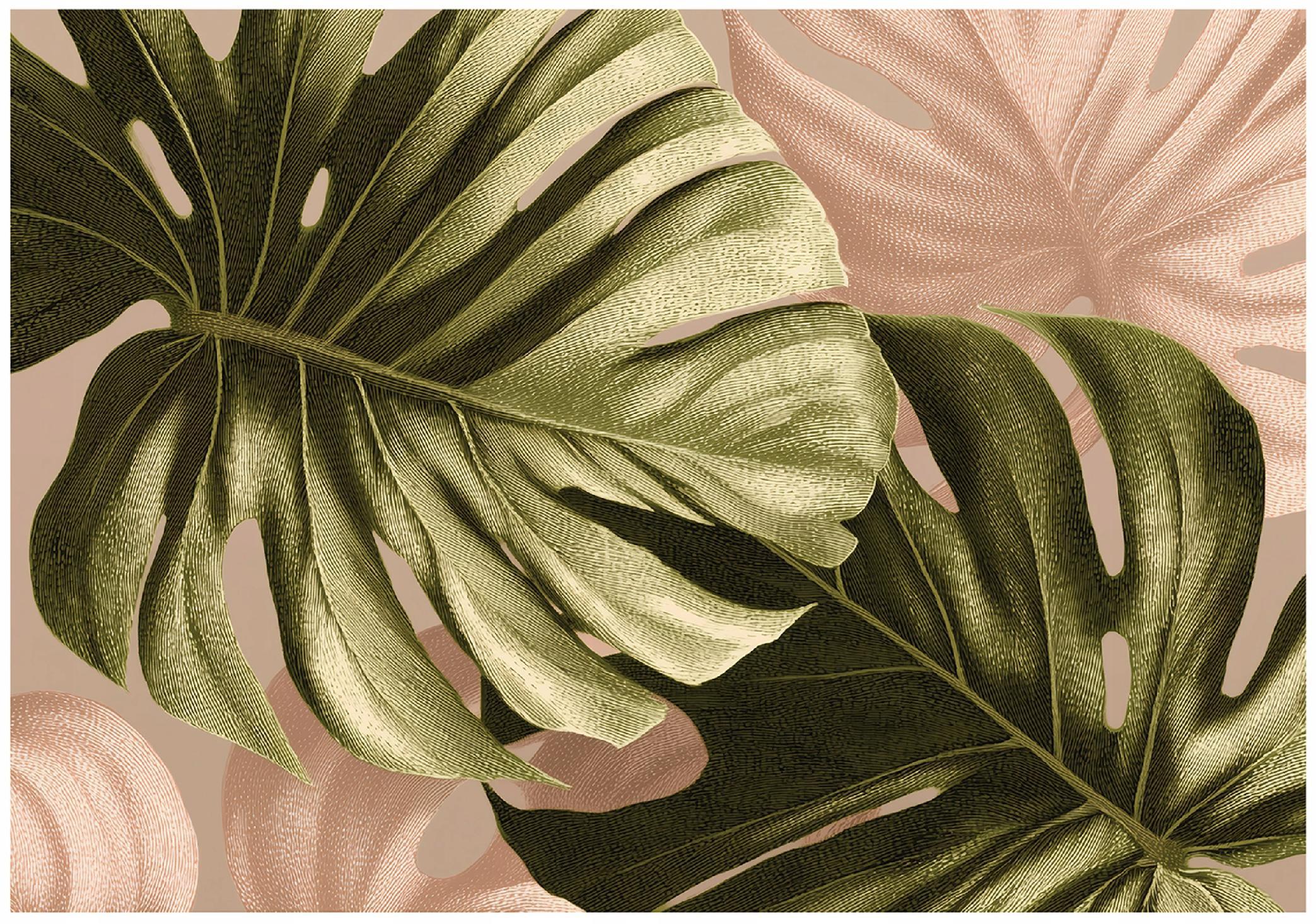 FOTOTAPETE Blätter Monstera Grün 350x250 cm - Multicolor, Papier (350/250cm) - Wallarena