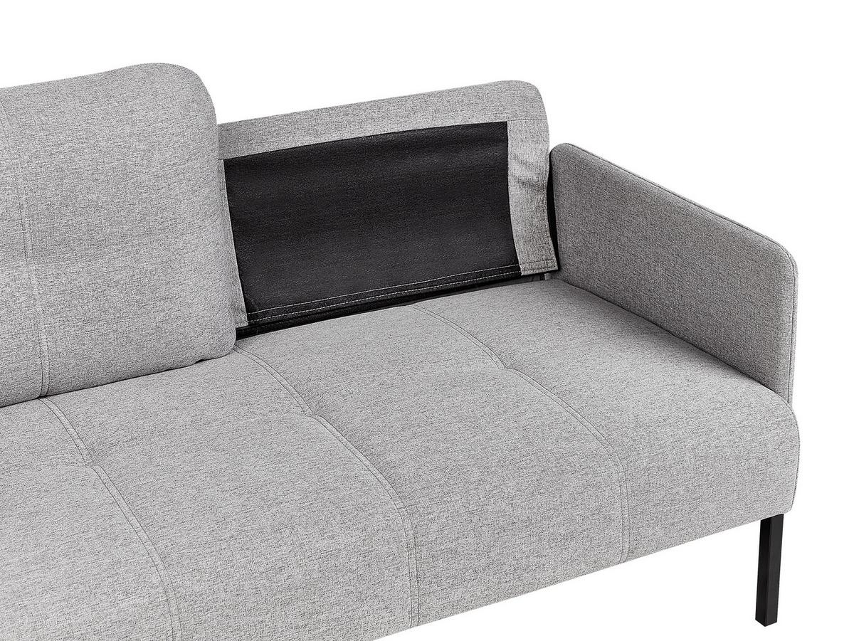 2-SITZER-SOFA grau Lahti - Schwarz/Grau, Textil (124/70/70cm) - Beliani