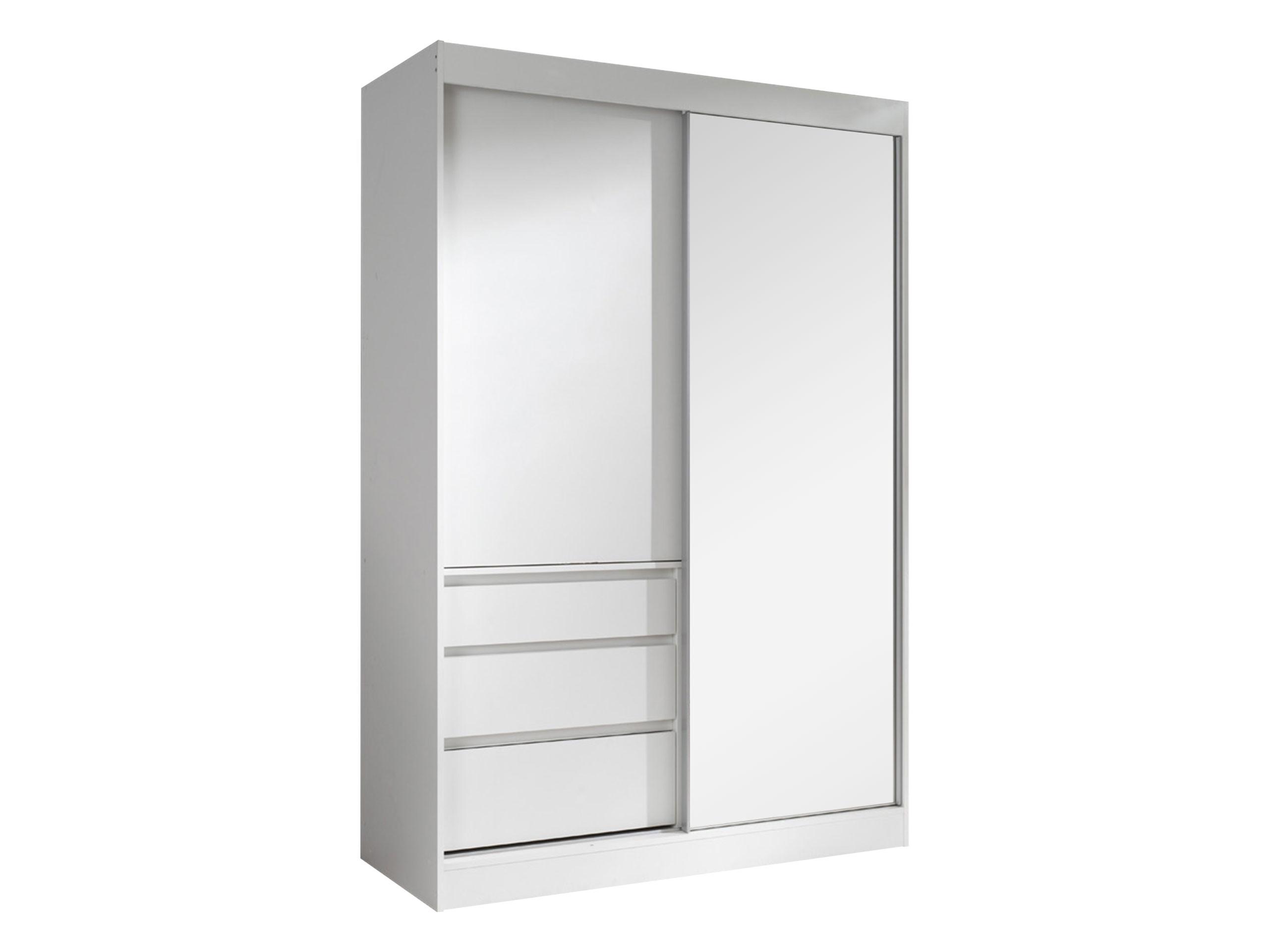 SCHWEBETÜRENSCHRANK Haiti 140 mit Spiegel - Weiß, Holzwerkstoff (140/216/65cm) - MIRJAN24