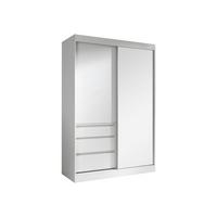 SCHWEBETÜRENSCHRANK Haiti 140 mit Spiegel - Weiß, Holzwerkstoff (140/216/65cm) - MIRJAN24